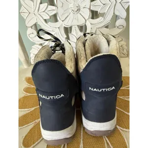 Nautica Outdoor Lace Up Winter Aliza Boots Women's Navy /‎ Tan / White SZ 8 thumbnail 3