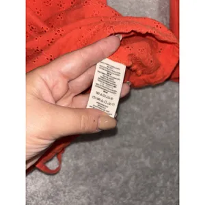 FREE PEOPLE Stars Align Cotton Eyelet Top in Orange Size M *‎ thumbnail 8