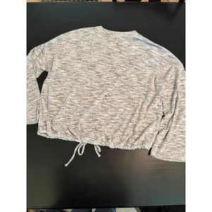 Aerie Womens Gray Marled Space Dye Cinch Hem Pullover Sweater Large‎ L Slouchy thumbnail 5
