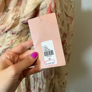 Anthropologie BHLDN Iris Floral One Shoulder Cutout Maxi Dress Cream Pink XL NWT thumbnail 4