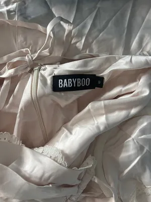 BabyBoo Silky Satin Light Blush Slip Dress with Spaghetti Straps S thumbnail 6