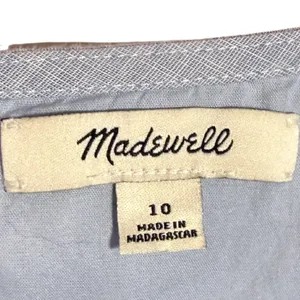Madewell Chambray Cotton Sleeveless Ruffle Mini Dress Size 10 thumbnail 5