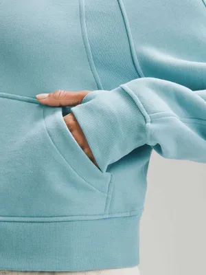 Lululemon Scuba Oversized Half‑Zip Hoodie Cropped Tidal Teal Activewear XS/S thumbnail 4