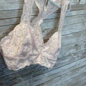Free People Intimately Womens S Bralette Lace Bra Pink Racerback Lingerie Cami thumbnail 2