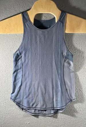 951 | Lululemon Sculpt Racerback Mesh Back Active‎ Tank Blue Womens 4 thumbnail 1