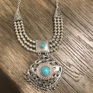 Silver Turquoise Necklace thumbnail 1