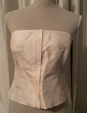 Silk Zippered Strapless Shell  thumbnail 2