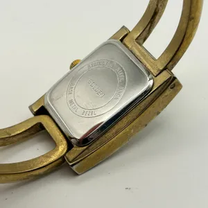 Vintage Golden Gold-tone Mother Pearl Bangle Quartz Watch Working New Battery thumbnail 6
