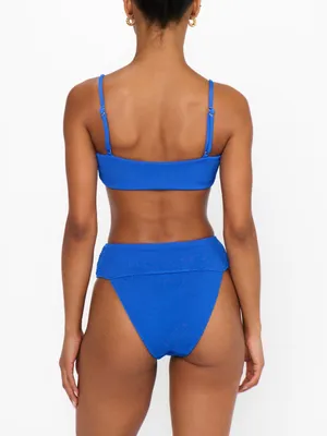 New Show Me Your Mumu Del Rey Bikini Bottoms size Small S Cobalt Blue Scrunch thumbnail 2