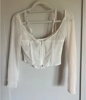 White fox corset top thumbnail 2