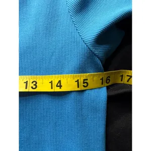 Athleta Renew Ribbed Cropped Tee Blue Short Sleeve‎ Crew Neck Yoga Top Large thumbnail 6