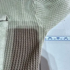 Bucket List Thermal Waffle Henley oversized‎ size medium Tan Boho Streetwear thumbnail 7