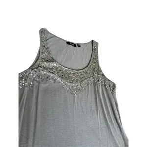 Apt 9 gray silver sequin tank top size thumbnail 3