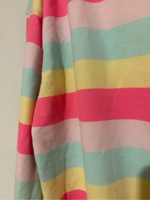 Cabana By Crown & Ivy Multicolor Striped Crew Neck Sweeper Sweatshirt small thumbnail 4