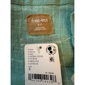 Free People Bohemian Beachy Skye Mini Skirt & Top Set Aqua Blue Small NWT thumbnail 9