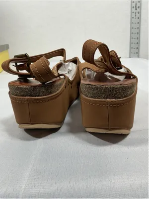 Woman’s New Forever Freya-23 Cork Platform Wedge Strappy Sandal Size 7 Tan thumbnail 4
