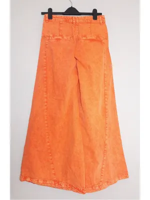 Free People We The Free Equinox Denim Jean 25 Coral Fusion Oversized Flared thumbnail 10