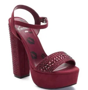 Juicy Couture Wine Trice Rhinestone Platform Heel thumbnail 1