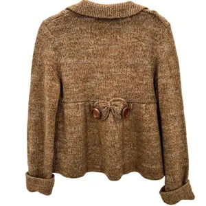 Kenji Women's Wool Blend Chunky Marled Knit Button Cardigan Sweater Y2K Sz‎ L thumbnail 2