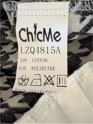 ChicMe Houndstooth Mini Dress, Women’s Size M Black and White thumbnail 8