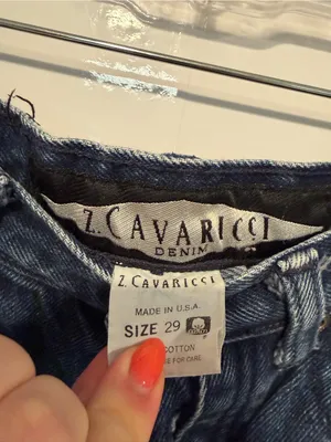 High-Rise Dark Blue Z. Cavaricci vintage cotton Women's Jeans thumbnail 3