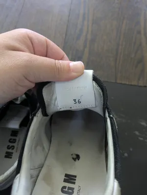 MSGM Panelled Suede Low Top Sneakers Size 36 thumbnail 4