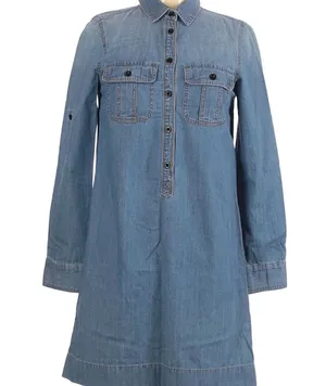 J Crew Denim Mini Dress Size Small thumbnail 1