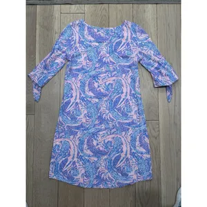 Lilly Pulitzer Size XS Preston A-Line Dress‎ Gator Geometric 100% Pima Cotton thumbnail 12