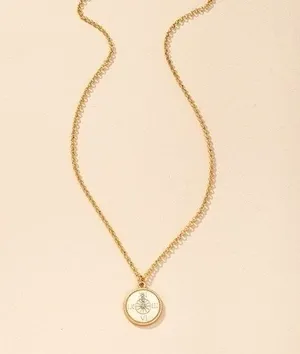 3/$30 💛 Compass Charm Necklace Gold thumbnail 1