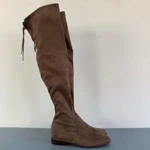 Marc Fisher Humor 2 Over The Knee Taupe‎ Faux Suede Boots thumbnail 4