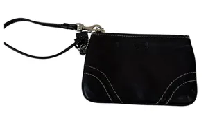 Coach Black Leather Wristlet Wallet Mini Classic thumbnail 1