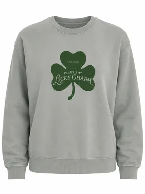 Club Pilates Lucky Charm Shamrock Graphic Sweatshirt XS thumbnail 1