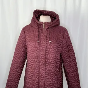 NWT!! KATE SPADE New York Water Resistant Hooded Floral Quilted Jacket X-Large thumbnail 3