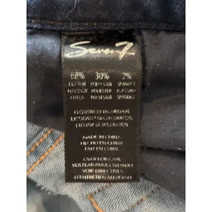 Seven7 Womens Mid Rise Micro Boot Jeans Dark Wash Embroidered Pockets 14W thumbnail 4