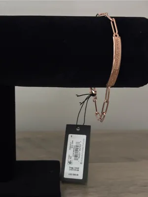 Kate Spade-Stop And Smell Roses ID Bracelet in Rose Gold Tone thumbnail 2