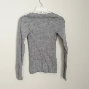 Free People Size XS/S Gray Stretchy Long Sleeve Shirt thumbnail 4