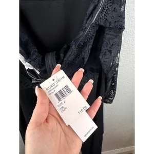 NWT BB Dakota Black Lace Trim Off Shoulder Cocktail Dress Size 2 Dark Fi‎ thumbnail 3