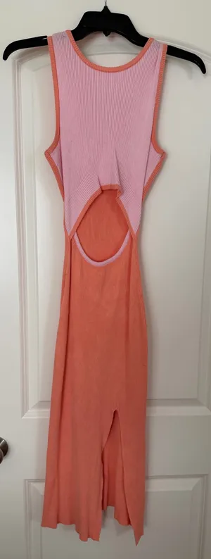 Amazon Orange and Pink Dress thumbnail 1