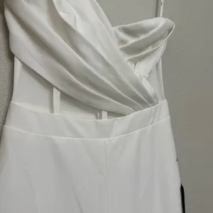 NEW Lulus Surely Stunning Ivory Strapless Bustier Jumpsuit Sz Medium thumbnail 13
