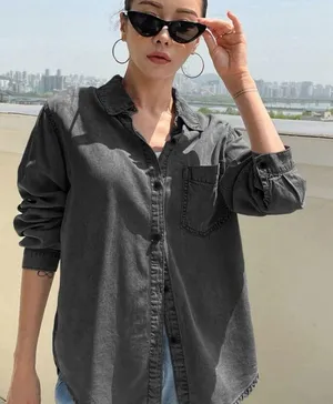 Black denim shirt Size XS thumbnail 1