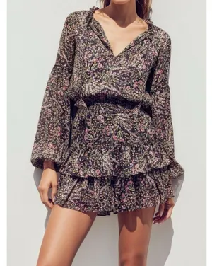 MISA LOS ANGELES Teya Mini Dress, Spring Bouquet, XS thumbnail 1