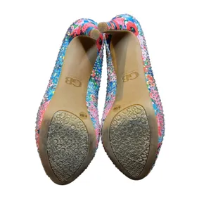 Gianni Bini Shoes Womens Size‎ 6.5 Floral Rhinestone Pumps Stiletto Heels thumbnail 10