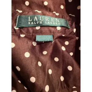 Lauren Ralph Lauren Brown Polka Dot Button Down Shirt 3/4 Sleeve Top thumbnail 6