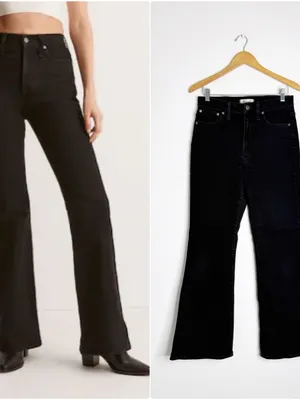 Madewell The Perfect Vintage Flare Jeans Size 28 Black Denim NF379 thumbnail 2