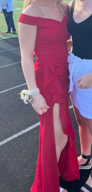 Emerald Sundae Red Prom Dress thumbnail 1