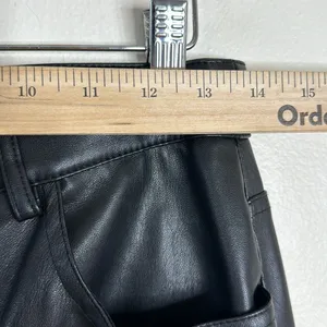 Guess Women's Faux Leather Pants Trousers Festival Rave Preppy Black Size M thumbnail 5