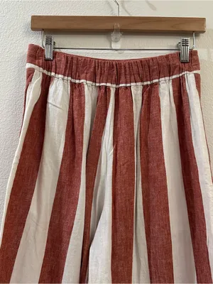 Madewell Huston Pull-On Crop Pants in Bold Stripe Size Small thumbnail 8