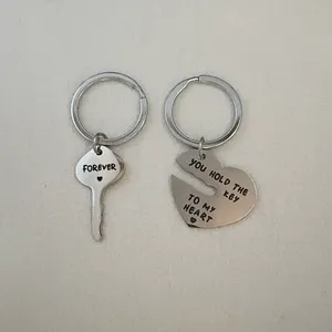 Key Love Heart Keychain Charm for Men Women Car Keychain Key Ring Bag Charm thumbnail 3