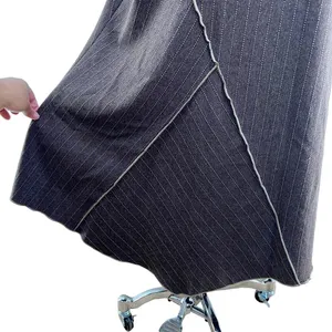Vintage Brown Pinstripe Midi Skirt Y2K thumbnail 4