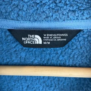 North Face Blue Knit Long Sleeve Zip Up Jacket M thumbnail 5